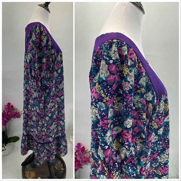 Vintage Hawaiian Muumuu 80's Liberty House Natural - Picture 3 of 9